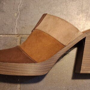 Groovy hippie Patchwork mule clogs